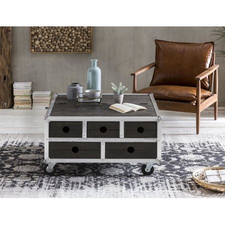 Roadie Coffee Table Trunk Smithers Designer Furniture &pound;3,800.00 Living Room Mango Wood Aluminium product_features