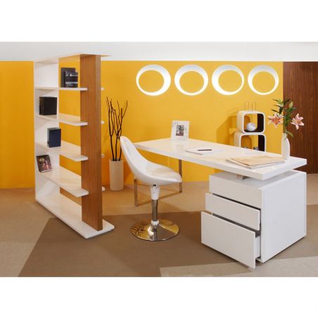 White High Gloss Office Desk Smithers Designer Furniture £1,250.00 Office MDF product_features