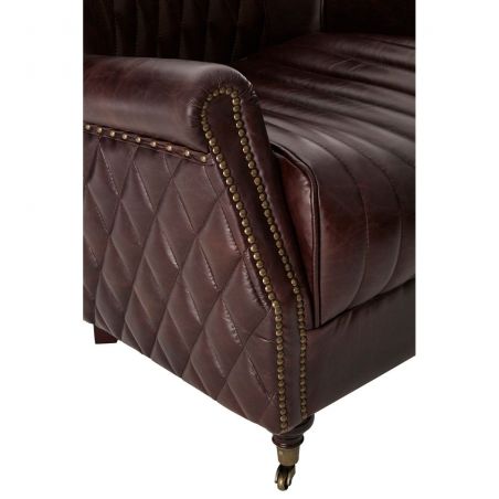 Upholstered Leather Wing Walnut Armchair Smithers Designer Furniture £1,458.00 All Rooms Walnut product_features