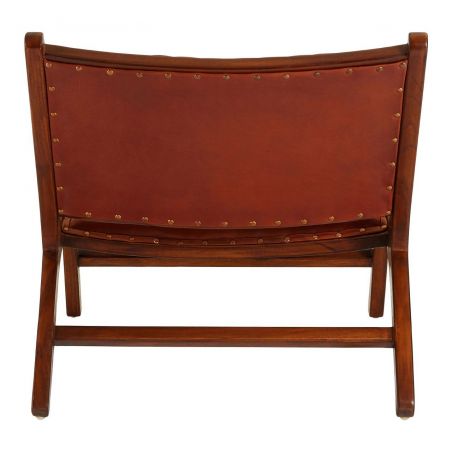 Leather Hide Lazy Chair Smithers Chairs &pound;545.00 All Rooms Teak Wood product_features