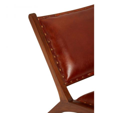 Leather Hide Lazy Chair Smithers Chairs &pound;545.00 All Rooms Teak Wood product_features