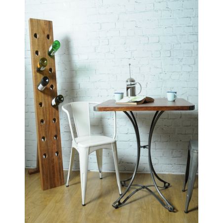 Bistro Vintage Industrial Small Dining Table Smithers Industrial Furniture &pound;500.00 Kitchen Diner Mango Wood Iron product_feat...