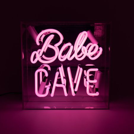 Babe Cave Neon Sign – Pink Real Gas Light in Glass Tubing for Dressing Room, or Bedroom Locomocean Your Custom Neon Sign & Ne...