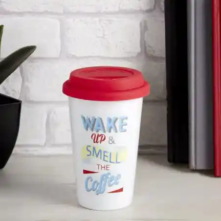 Wake Up Travel Coffee Mug Personal Accessories &pound;10.00 product_features