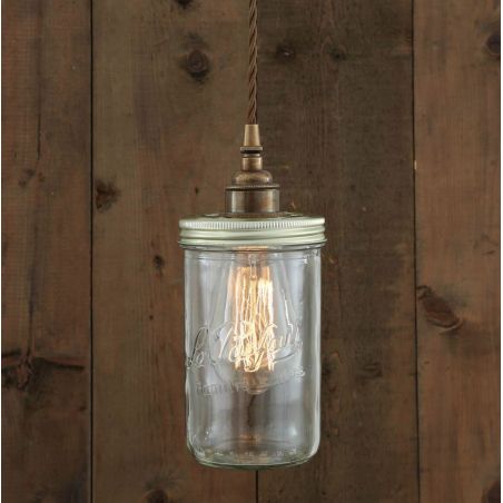 Jam Jar Pendant Light Smithers Lighting £98.00 Spun Brass product_features