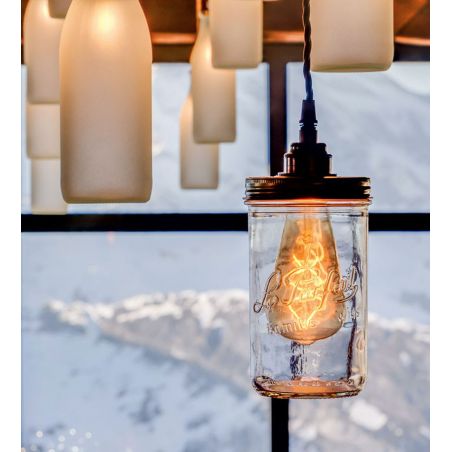 Jam Jar Pendant Light Smithers Lighting £98.00 Spun Brass product_features