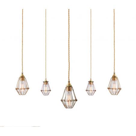 Caged Ceiling Pendant Cluster Light Smithers Lighting £550.00 Spun Brass product_features