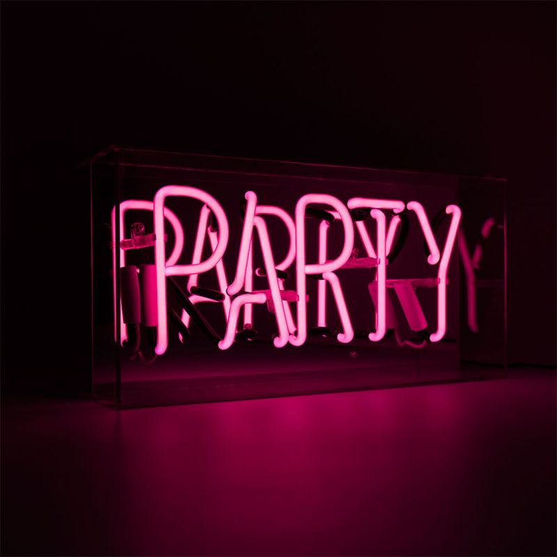 Pink ‘Party’ Neon Sign – Neon Party Decoration with Pop-Art Flair Seletti Your Custom Neon Sign & Neon Signs | Handmade in Lo...