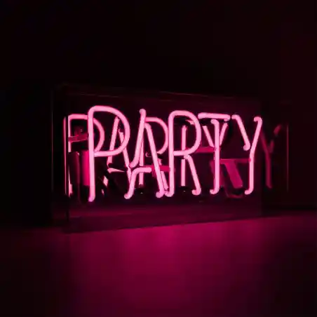 Pink ‘Party’ Neon Sign – Neon Party Decoration with Pop-Art Flair Seletti Your Custom Neon Sign & Neon Signs | Handmade in Lo...