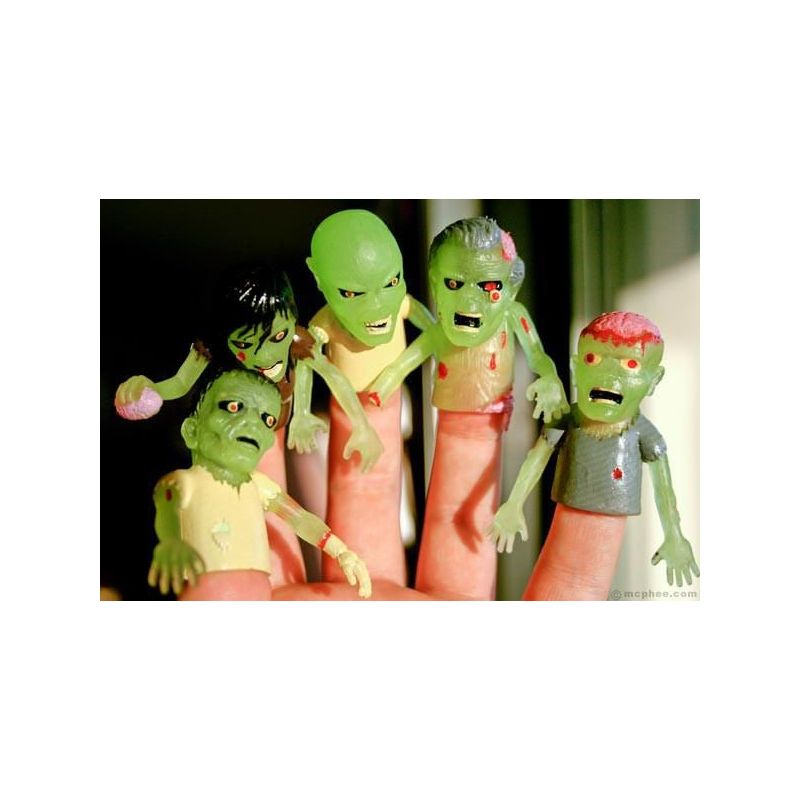 Zombie Finger Puppets – The Grossest Puppet on Hand for Halloween Horrors & Gory Laughs  Gifts £3.00      product_features