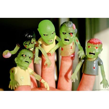 Zombie Finger Puppets – The Grossest Puppet on Hand for Halloween Horrors & Gory Laughs  Gifts £3.00      product_features