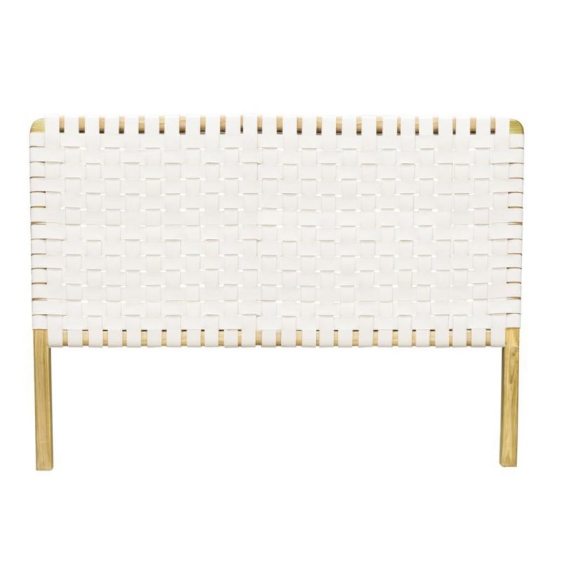 White Leather Headboard Archives £403.00 Bedroom Mango Wood product_features
