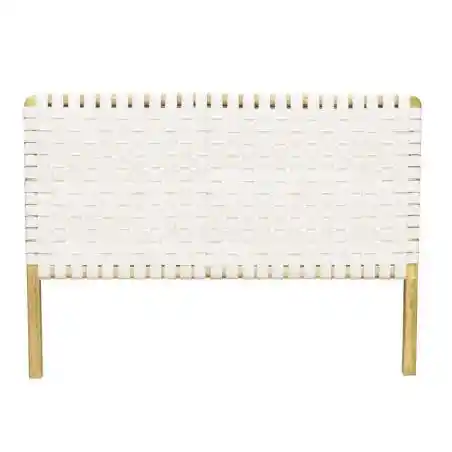 White Leather Headboard Archives £403.00 Bedroom Mango Wood product_features