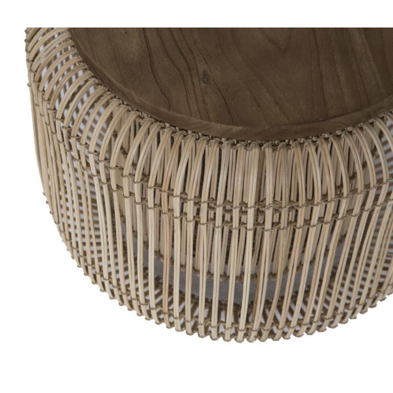 Rattan Pot Coffee Table Smithers Retro Furniture £263.00 Living Room Recycled Steel product_features