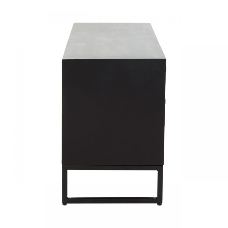 Monochrome Black & White Tv Unit Retro Furniture £1,210.00 Living Room Acacia Steel product_features