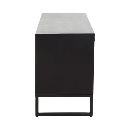Monochrome Black & White Tv Unit Retro Furniture &pound;1,210.00 Living Room Acacia Steel product_features