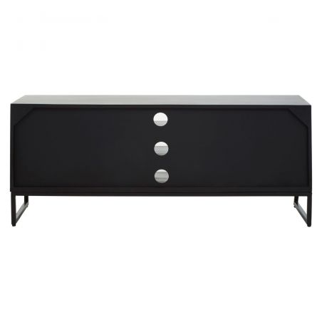 Monochrome Black & White Tv Unit Retro Furniture &pound;1,210.00 Living Room Acacia Steel product_features