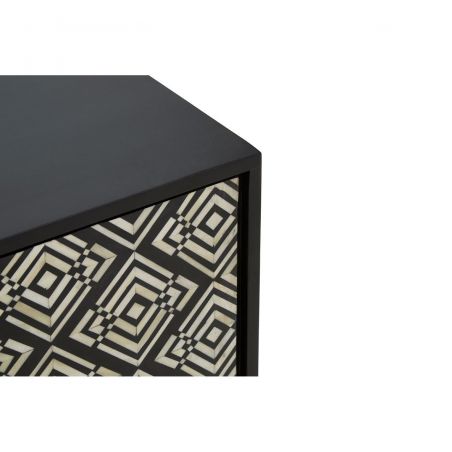 Monochrome Black & White Tv Unit Retro Furniture &pound;1,210.00 Living Room Acacia Steel product_features