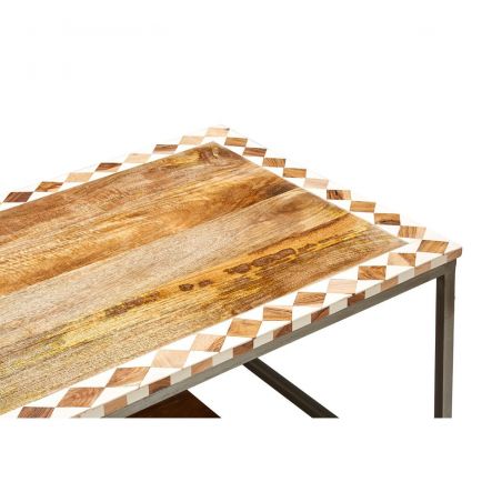 New York Loft Coffee Table Smithers Industrial Furniture &pound;454.00 Living Room Mango Wood Steel product_features