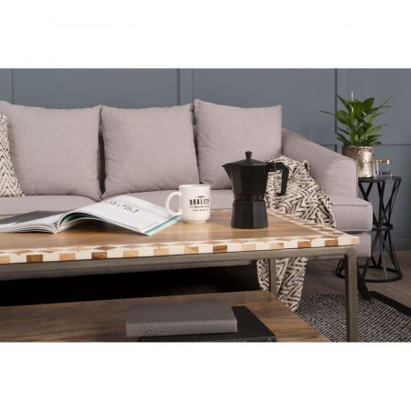 New York Loft Coffee Table Smithers Industrial Furniture &pound;454.00 Living Room Mango Wood Steel product_features