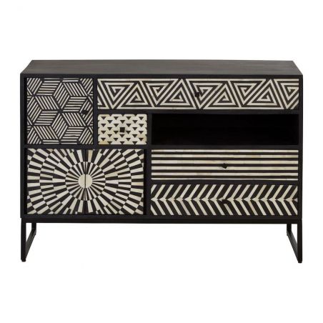 Monochrome Sideboard Smithers Cabinets & Sideboards £1,329.00 All Rooms Acacia Steel product_features