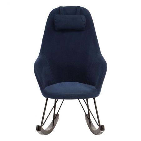 Kolding Blue or Yellow Velvet Rocking Chair Designer Furniture £600.00 Living Room Oak Veneer Steel product_features