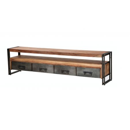 Lowboard Tv Cabinet Smithers Reclaimed Wood Furniture £1,549.00 Living Room Acacia Steel product_features