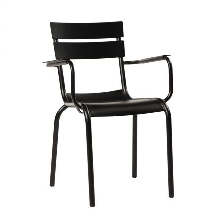 Black Bistro Stacking Chair Smithers Garden £149.00 Aluminium product_features