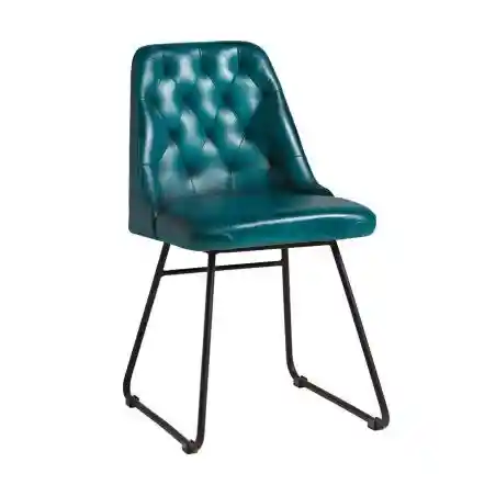 Blue Leather Dining Chair Smithers Designer Furniture &pound;264.00 Iron product_features