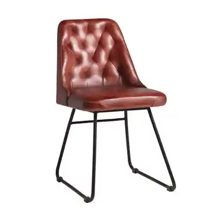 Red Leather Dining Chair Smithers Commercial Collective £277.00 Iron product_features