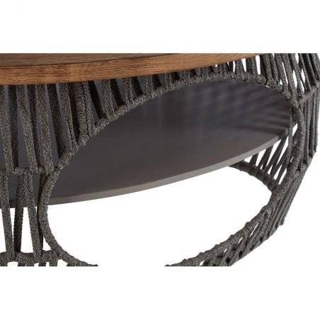 Trondheim Grey Rope Coffee Table Designer Furniture &pound;779.00 All Rooms Eucalyptus Steel product_features