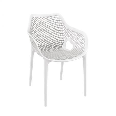Tango White Stackable Outdoor Arm Chair Smithers Garden &pound;160.00 product_features