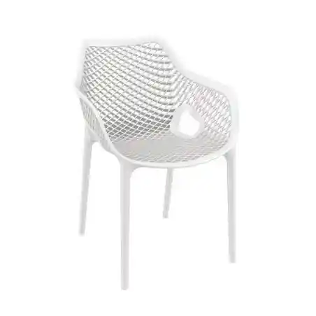Tango White Stackable Outdoor Arm Chair Smithers Garden &pound;160.00 product_features