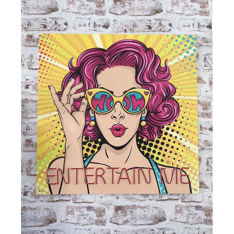 Pop Art Entertain Me Neon  Your Custom Neon Sign & Neon Signs | Handmade in London by Smithers £250.00      product_features