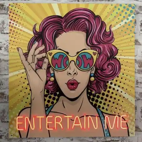 Pop Art Entertain Me Neon  Your Custom Neon Sign & Neon Signs | Handmade in London by Smithers £250.00      product_features