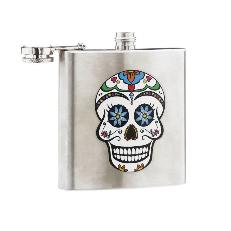 Comic Skull Hipflask  Gifts £18.00      product_features