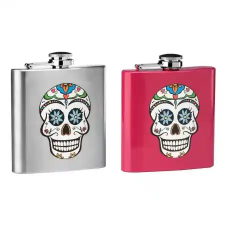 Comic Skull Hipflask  Gifts £18.00      product_features