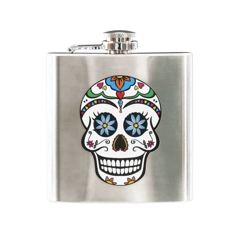 Comic Skull Hipflask  Gifts £18.00      product_features