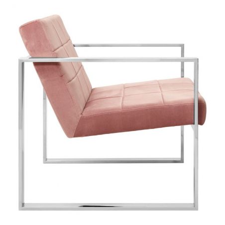 Vogue Velvet Cocktail Chair Retro Furniture &pound;848.00 Reception Room Stainless Steel product_features