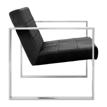 Vogue Velvet Cocktail Chair Retro Furniture &pound;848.00 Reception Room Stainless Steel product_features