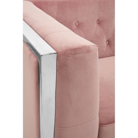 Art Deco Pink Velvet Sofa Smithers Retro Furniture &pound;2,722.00 Reception Room Stainless Steel product_features