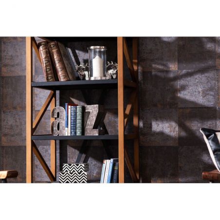 Tower Bookcase Retro Furniture £779.00 All Rooms Fir Wood Iron product_features