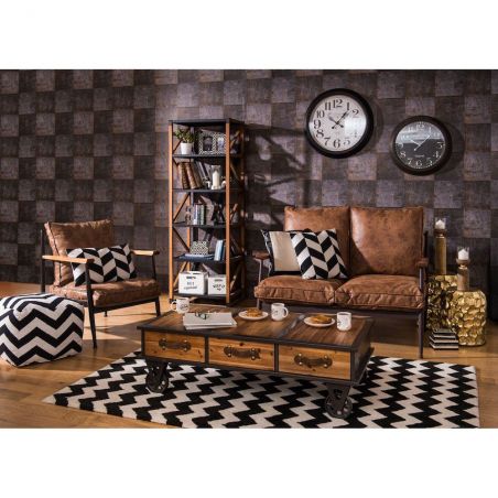 Tower Bookcase Retro Furniture £779.00 All Rooms Fir Wood Iron product_features