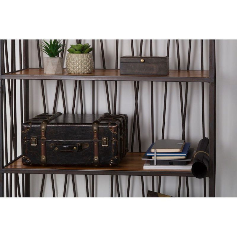 Factory Shelf Unit Storage £550.00 All Rooms Fir Wood Iron product_features