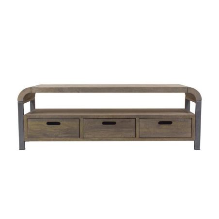 Radius TV Unit TV Units £458.00 Living Room Mango Wood Steel product_features