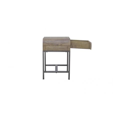Radius Side Table Side Tables & Coffee Tables £257.00 All Rooms Mango Wood Steel product_features