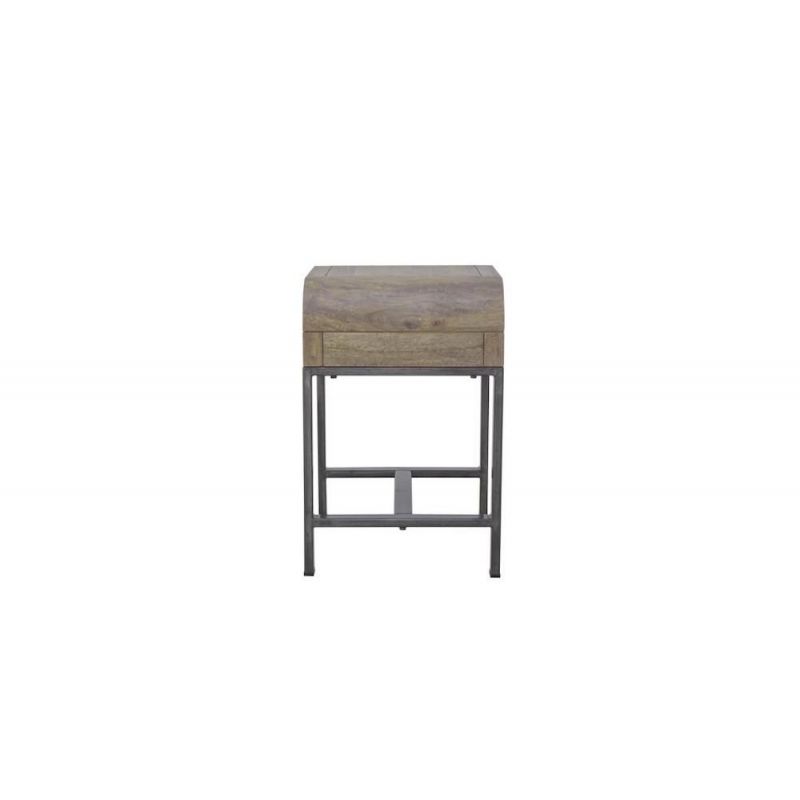 Radius Side Table Side Tables & Coffee Tables £257.00 All Rooms Mango Wood Steel product_features