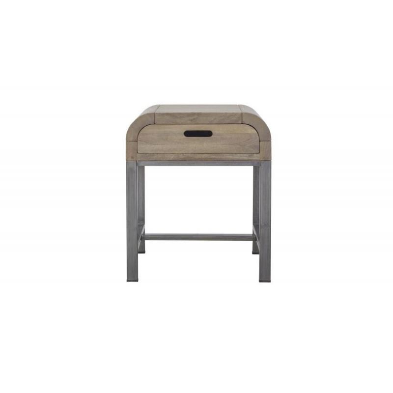Radius Side Table Side Tables & Coffee Tables £257.00 All Rooms Mango Wood Steel product_features