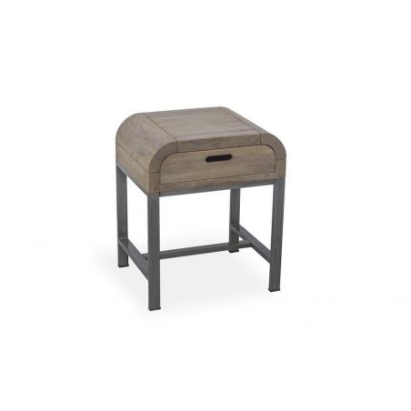 Radius Side Table Side Tables & Coffee Tables £257.00 All Rooms Mango Wood Steel product_features