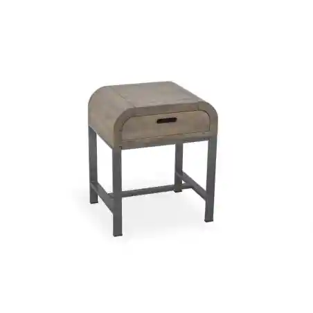 Radius Side Table Side Tables & Coffee Tables £257.00 All Rooms Mango Wood Steel product_features